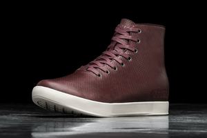 NOBULL Burgundy High Top Trainers For Womens USA (8137-RESVN)